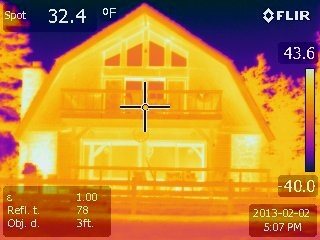 External thermogram of a building in South Dakota